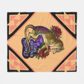 Thylacine Wir können lernen Fleecedecke (Vorderseite (Horizontal))