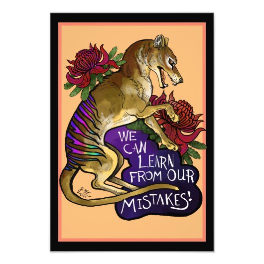 Thylacine Wir können lernen Fotodruck (Vorne)