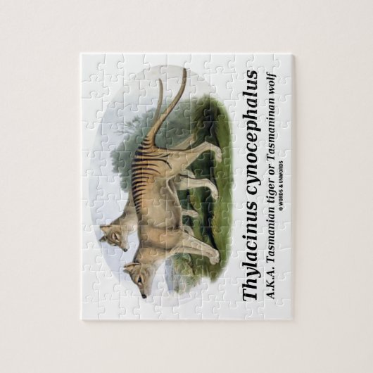 Thylacinus Cynocephalus (tasmanischer Tiger oder Puzzle (Vertikal)