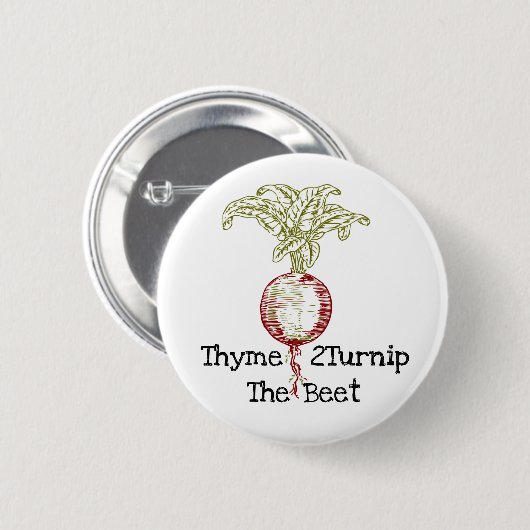 Thyme 2Turnip der Rübenknopf Button (Vorne & Hinten)