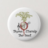 Thyme 2Turnip der Rübenknopf Button (Vorderseite)