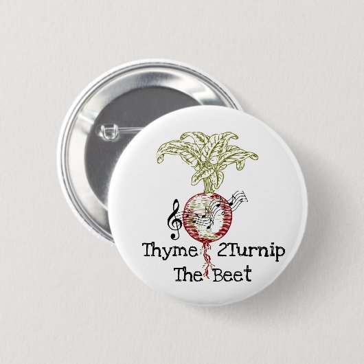 Thyme 2Turnip der Rübenknopf Button (Vorne & Hinten)