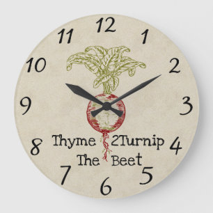 Thyme 2Turnip The Beet Wall Clock Große Wanduhr