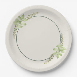 Thyme & Basil Mimosa Party Paper Plate Pappteller
