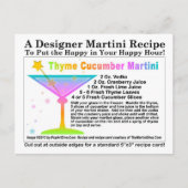 Thyme Cucumber Martini Rezept Postkarte (Vorderseite)