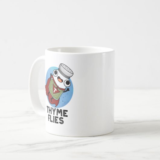 Thyme Flies Funny Herb Pub Kaffeetasse (Vorderseite Links)