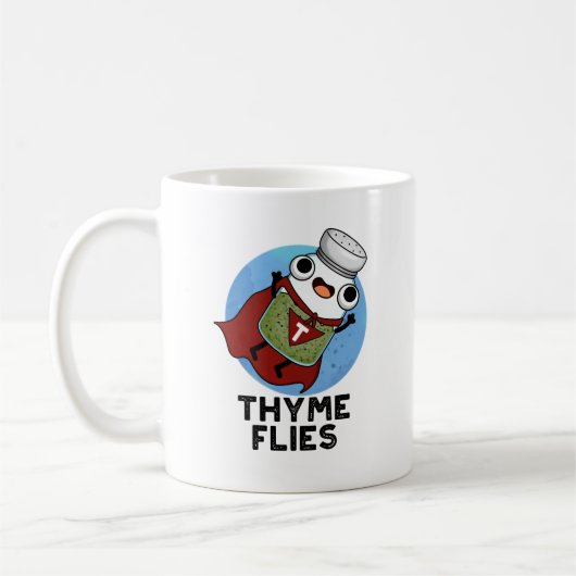 Thyme Flies Funny Herb Pub Kaffeetasse (Links)