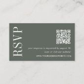 Thyme Green Wedding QR Code UAWG Begleitkarte (Vorderseite)
