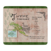 Thyme Herb Botanical Info Small Cutting Board Schneidebrett (Vorderseite)