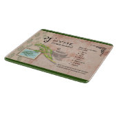 Thyme Herb Botanical Info Small Cutting Board Schneidebrett (Ecke)