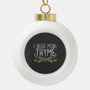 Thyme Herb Pflanze Keramik Kugel-Ornament