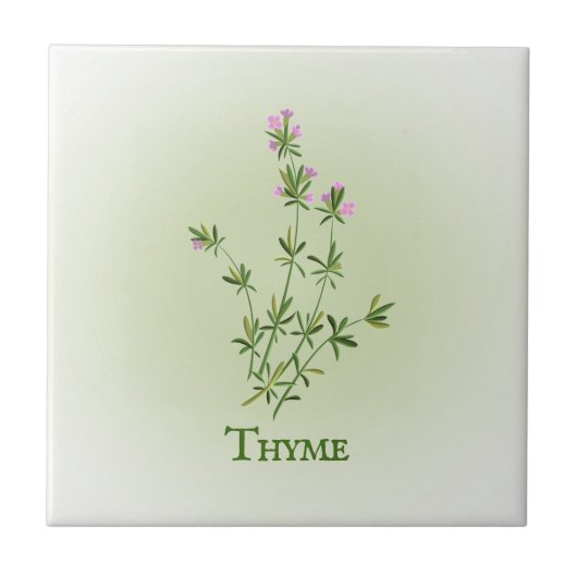 Thyme Herbal Design Keramik Tile Fliese (Vorderseite)