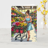 Thyme in Garden | Funny Puff für den Freund Karte (Gelbe Blume)