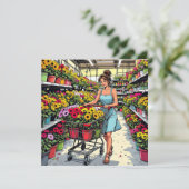 Thyme in Garden | Funny Puff für den Freund Karte (Stehend Vorderseite)