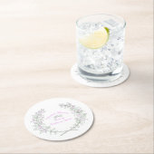 Thyme Kranz personalisierten Brautparty Untersetze Runder Pappuntersetzer (Vor Ort)