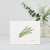Thyme Kraut botanische Pflanze Aquarell Küche Postkarte (Stehend Vorderseite)