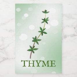 Thyme-Kräutermarke Lebensmitteletikett