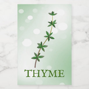 Thyme-Kräutermarke Lebensmitteletikett