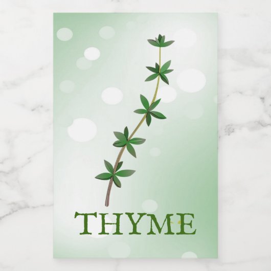 Thyme-Kräutermarke Lebensmitteletikett (Einzelnes Label)