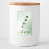 Thyme-Kräutermarke Lebensmitteletikett (Vorderseite)