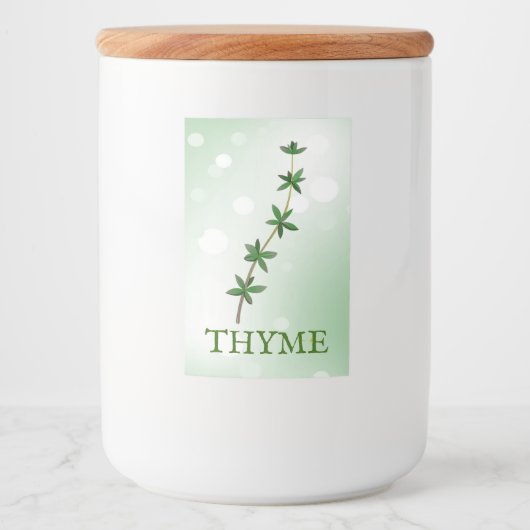Thyme-Kräutermarke Lebensmitteletikett (Vorderseite)