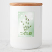 Thyme-Kräutermarke Lebensmitteletikett (Vorderseite)