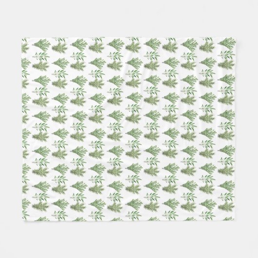 Thyme Kräutern Botanische Sage Rosemary Green Patc Fleecedecke (Vorderseite (Horizontal))