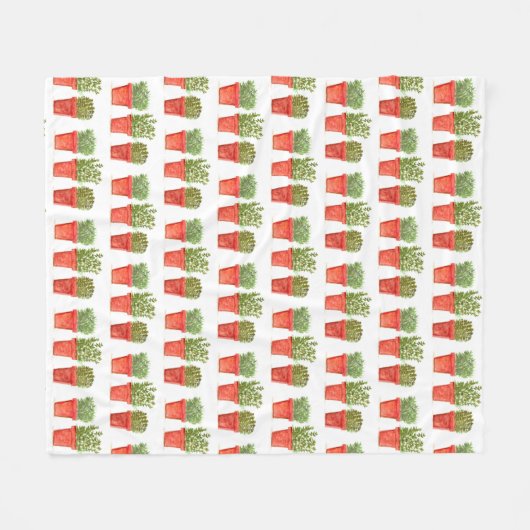 Thyme Kräutern Botanische Sage Rosemary Green Patc Fleecedecke (Vorderseite (Horizontal))