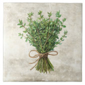 Thyme Rustic Herbs Spices Faux Ceramic Tile Fliese (Vorderseite)