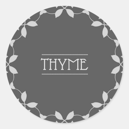 Thyme Spice Jar Sticker Labels (Vorderseite)