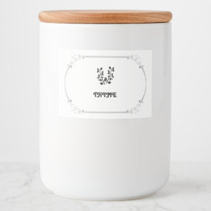 Thyme Spice Label Lebensmitteletikett