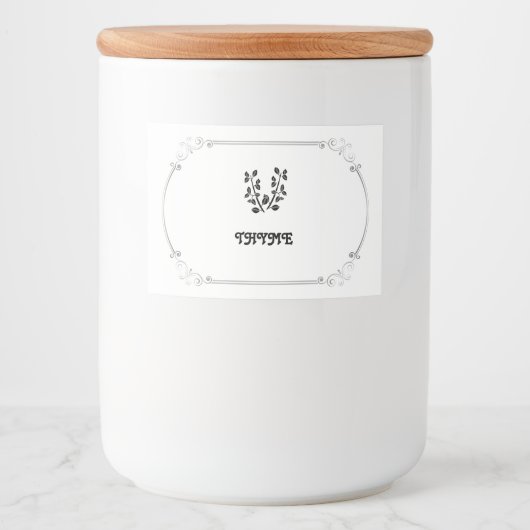Thyme Spice Label Lebensmitteletikett (Vorderseite)