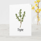 Thyme Spices Herb Karte (Gelbe Blume)