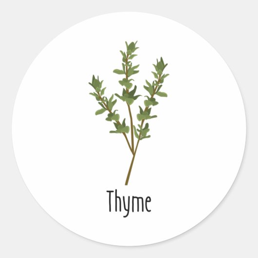 Thyme Spices Herb Runder Aufkleber (Vorderseite)