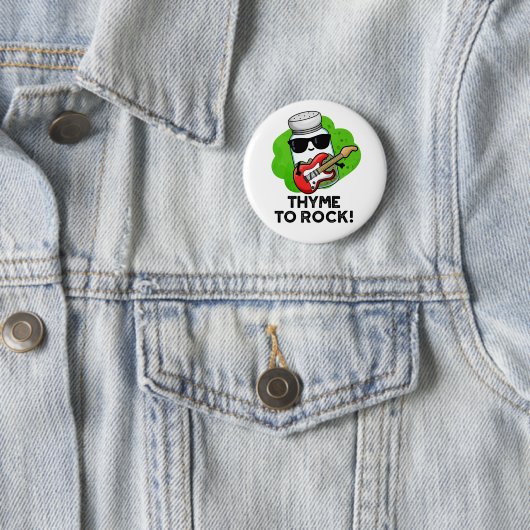 Thyme to Rock Funny Herb Pub Button (Beispiel)