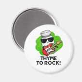 Thyme to Rock Funny Herb Pub Magnet (Vorderseite/Rückseite)