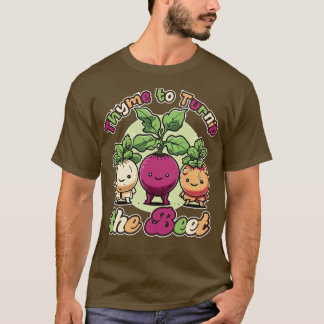Thyme to Turnip Beet Funny Vegane Design T-Shirt