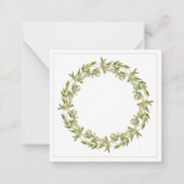 THYME WREATH 2,5" Square Flat Note Card Mitteilungskarte (Vorderseite)