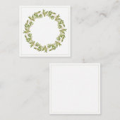 THYME WREATH 2,5" Square Flat Note Card Mitteilungskarte (Vorne/Hinten)
