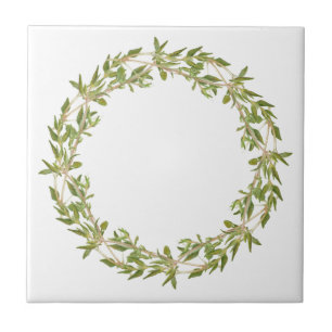 THYME WREATH 4,25" Keramik Tile Fliese
