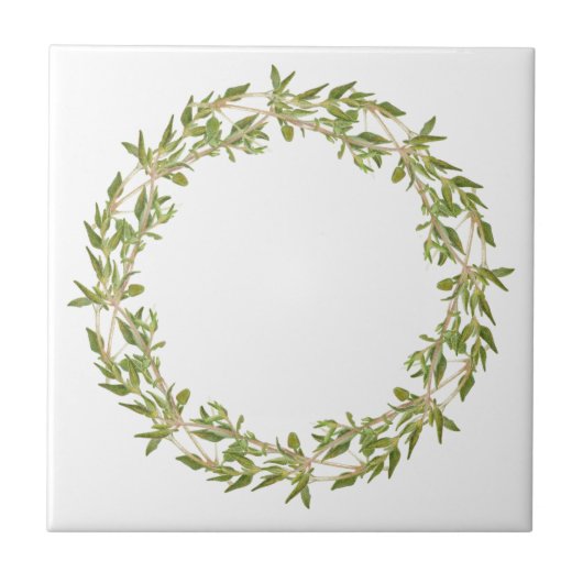 THYME WREATH 4,25" Keramik Tile Fliese (Vorderseite)