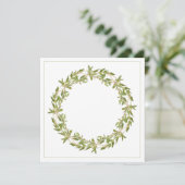 THYME WREATH 5,25" Square Flat Card Karte (Stehend Vorderseite)