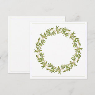 THYME WREATH 5,25" Square Flat Card Karte