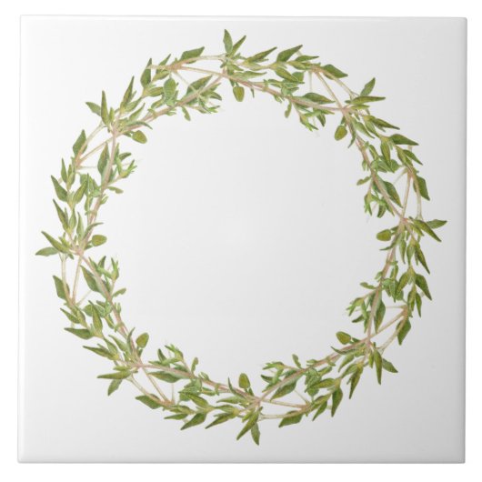 THYME WREATH 6" Keramik Tile Fliese (Vorderseite)