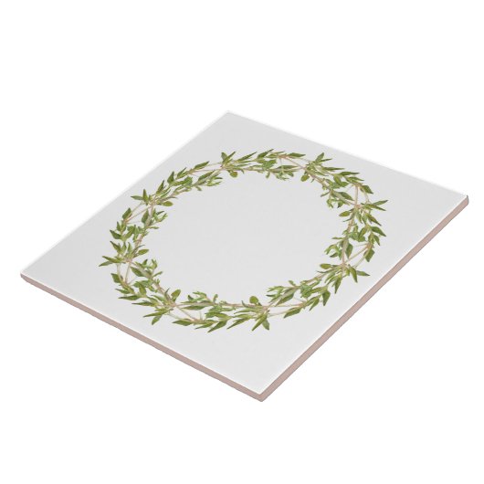 THYME WREATH 6" Keramik Tile Fliese (Seite)