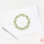 THYME WREATH Große Round Stickers (Umschlag)