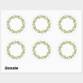 THYME WREATH Große Round Stickers (Blatt)