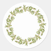 THYME WREATH Kleine Round Stickers (Vorderseite)