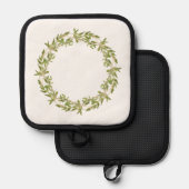 THYME WREATH Pot Holder Topflappen (Vorderseite/Rückseite)