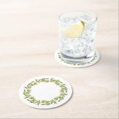 THYME WREATH Round Paper Untersetzer (Vor Ort)